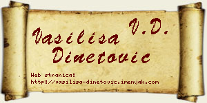 Vasilisa Dinetović vizit kartica